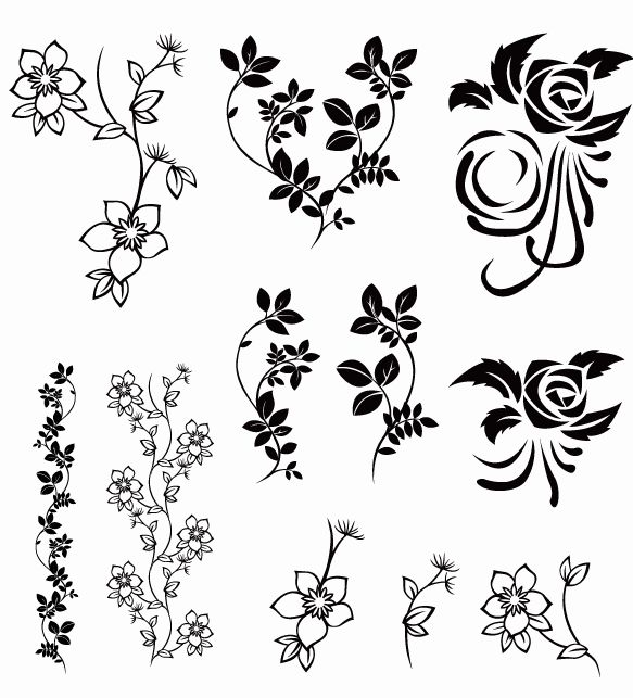 free vector Vector Floral Pack